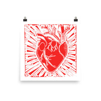 Heart Linocut